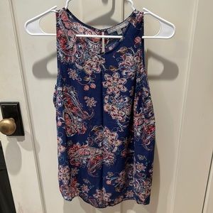 Womens Danielrainn blue floral tank